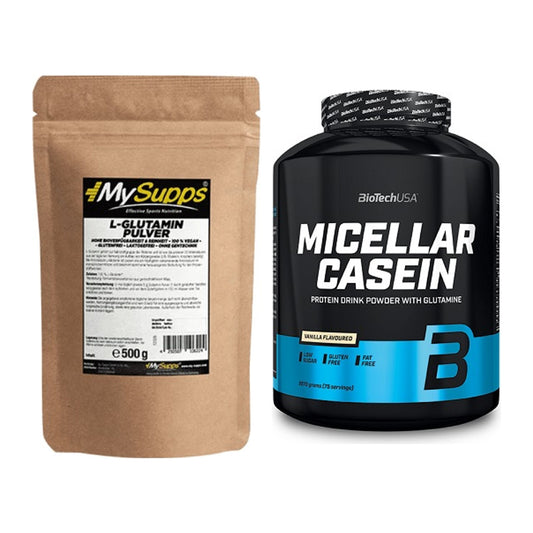 Regenerations-Duo: MySupps Glutamine + BioTech Micellar Casein – alle enthaltenen Artikel