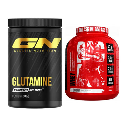 Regenerations-Duo: GN Nano Pure Glutamine + BAD ASS Whey – alle enthaltenen Artikel