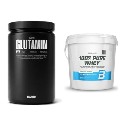 Regenerations-Duo: Big Zone Glutamin + BioTech 100% Pure Whey – alle enthaltenen Artikel