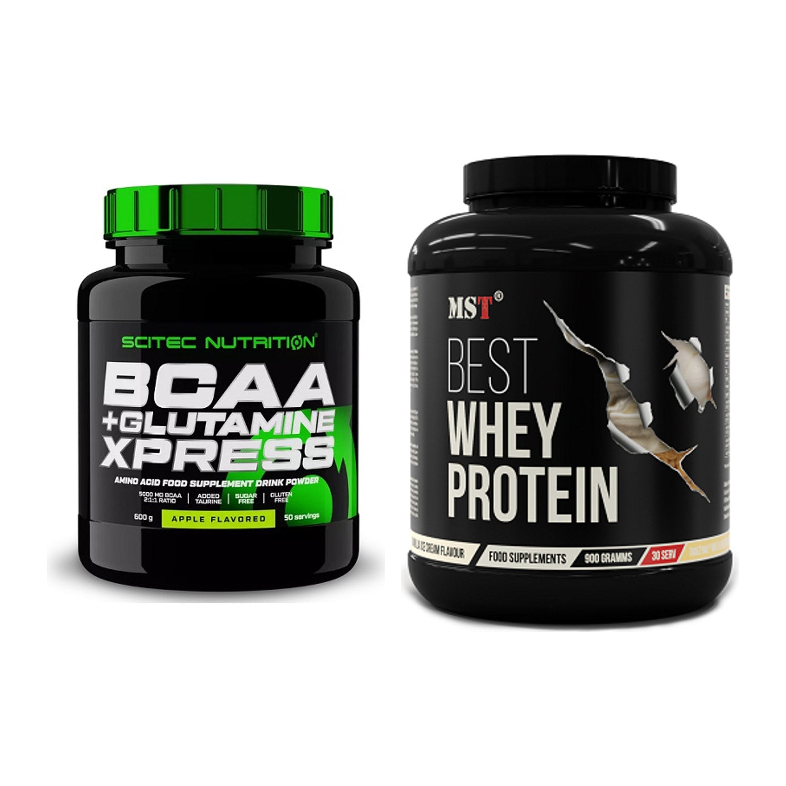 Regenerations-Duo: Scitec BCAA+ Glutamine + MST Best Whey Protein – alle enthaltenen Artikel