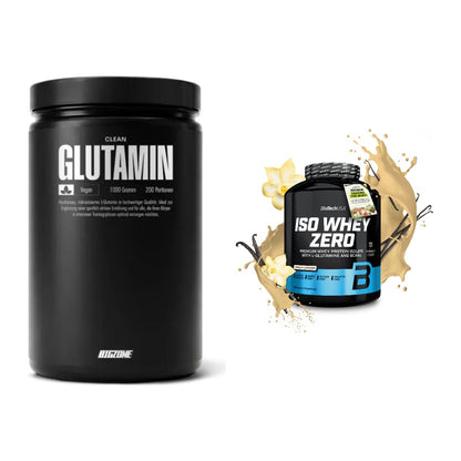 Regenerations-Duo: Big Zone Glutamin + BioTech Iso Whey Zero – alle enthaltenen Artikel