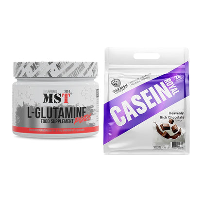 Regenerations-Duo: MST Glutamine + Swedish Supplements Casein Royal – alle enthaltenen Artikel