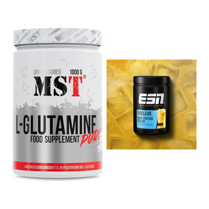 Regenerations-Duo: MST Glutamine + ESN ISOCLEAR Whey Isolate – alle enthaltenen Artikel