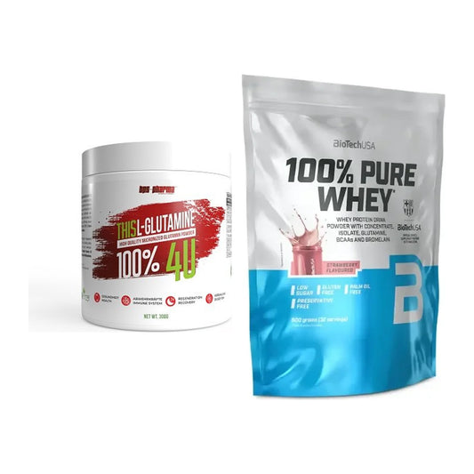 Regenerations-Duo: BPS-Pharma This Glutamin + BioTech 100% Pure Whey – alle enthaltenen Artikel