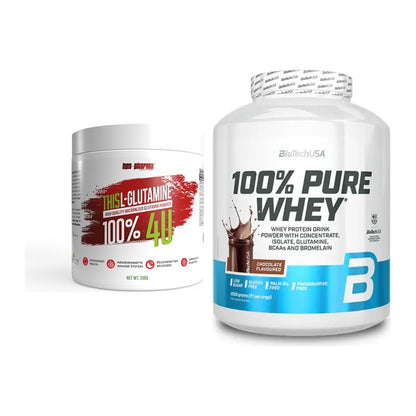 Regenerations-Duo: BPS-Pharma This Glutamin + BioTech 100% Pure Whey – alle enthaltenen Artikel
