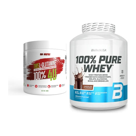 Regenerations-Duo: BPS-Pharma This Glutamin + BioTech 100% Pure Whey – alle enthaltenen Artikel