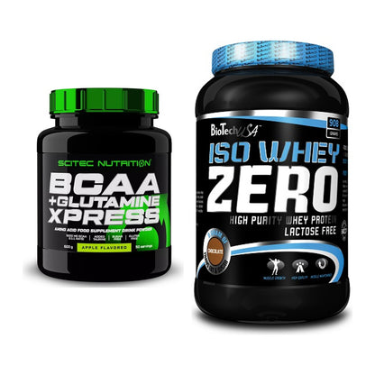 Regenerations-Duo: Scitec BCAA+ Glutamine + BioTech Iso Whey Zero – alle enthaltenen Artikel
