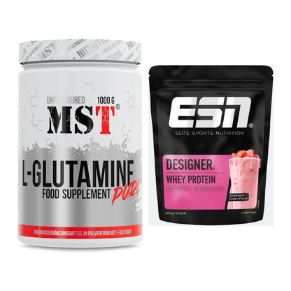 Regenerations-Duo: MST Glutamine + ESN Designer Whey – alle enthaltenen Artikel