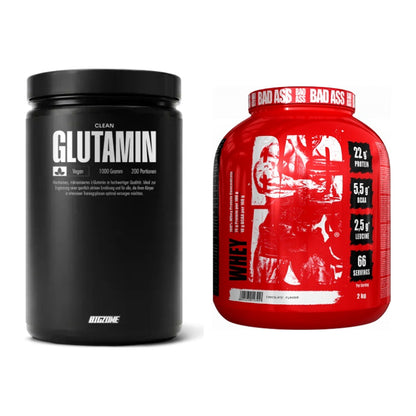 Regenerations-Duo: Big Zone Glutamin + BAD ASS Whey – alle enthaltenen Artikel