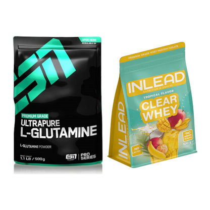 Regenerations-Duo: ESN Ultrapure L-Glutamin + INLEAD Clear Whey – alle enthaltenen Artikel