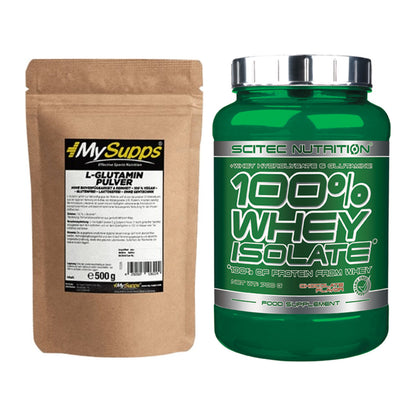 Regenerations-Duo: MySupps Glutamine + Scitec Whey Isolate – alle enthaltenen Artikel