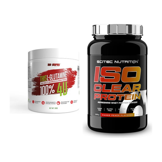 Regenerations-Duo: BPS-Pharma This Glutamin + Scitec IsoClear Protein – alle enthaltenen Artikel