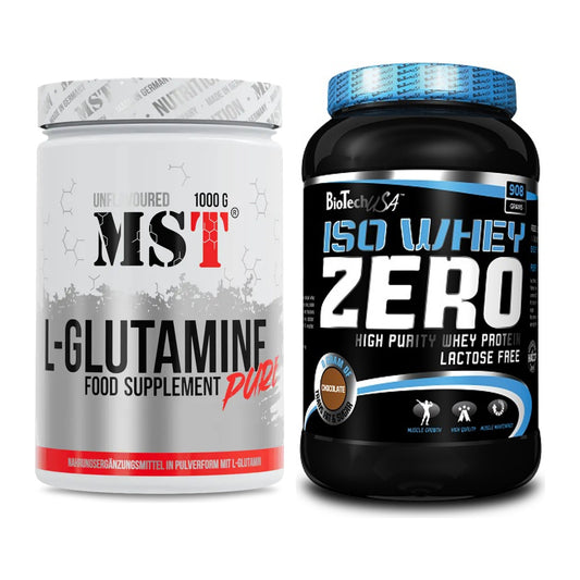 Regenerations-Duo: MST Glutamine + BioTech Iso Whey Zero – alle enthaltenen Artikel