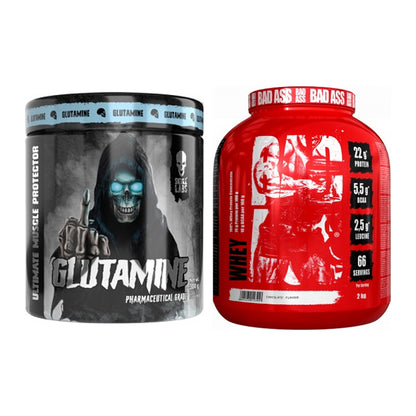Regenerations-Duo: Skull Labs Glutamine + BAD ASS Whey – alle enthaltenen Artikel