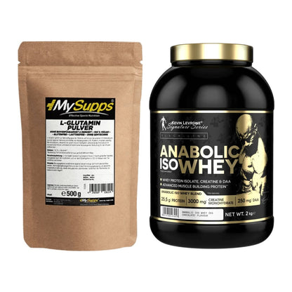 Regenerations-Duo: MySupps Glutamine + Kevin Levrone Anabolic Iso Whey – alle enthaltenen Artikel