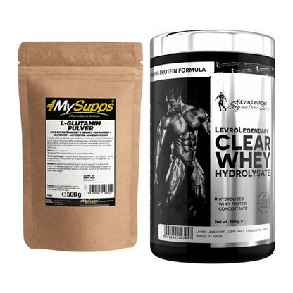 Regenerations-Duo: MySupps Glutamine + Kevin Levrone Clear Whey – alle enthaltenen Artikel