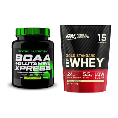 Regenerations-Duo: Scitec BCAA+ Glutamine + ON Whey Gold Standard – alle enthaltenen Artikel