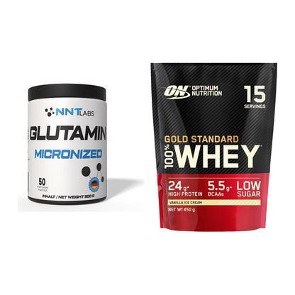 Regenerations-Duo: NNT Glutamin + ON Whey Gold Standard – alle enthaltenen Artikel