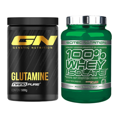 Regenerations-Duo: GN Nano Pure Glutamine + Scitec Whey Isolate – alle enthaltenen Artikel
