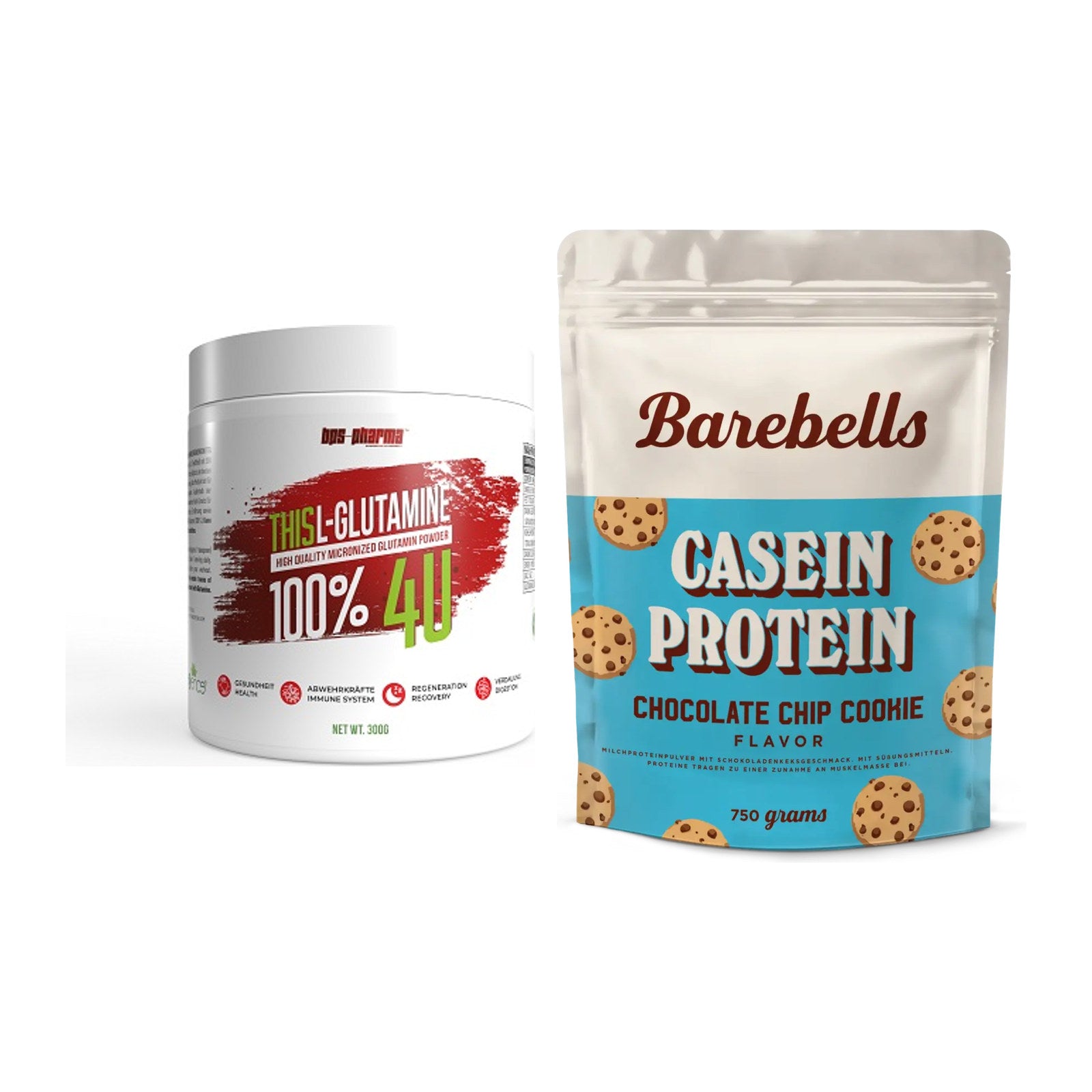 Regenerations-Duo: BPS-Pharma This Glutamin + Barebells Casein Protein – alle enthaltenen Artikel