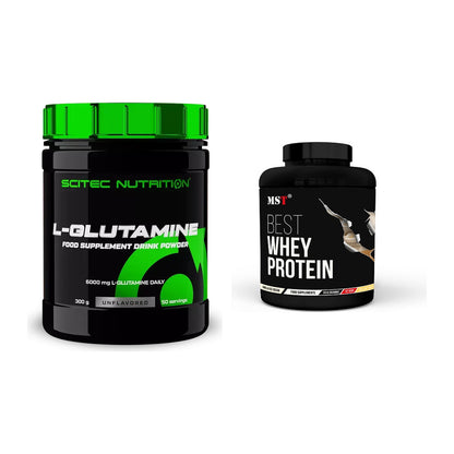 Regenerations-Duo: Scitec L-Glutamin + MST Best Whey Protein – alle enthaltenen Artikel