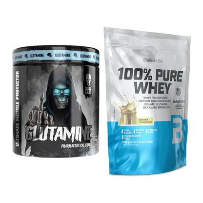 Regenerations-Duo: Skull Labs Glutamine + BioTech 100% Pure Whey – alle enthaltenen Artikel