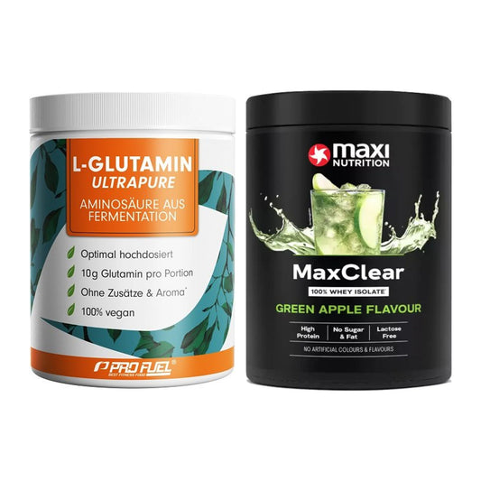 Regenerations-Duo: ProFuel Glutamin + MaxiNutrition MaxClear – alle enthaltenen Artikel
