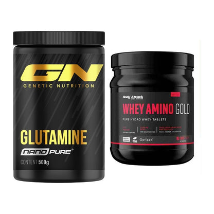 Regenerations-Duo: GN Nano Pure Glutamine + Body Attack Whey Amino – alle enthaltenen Artikel