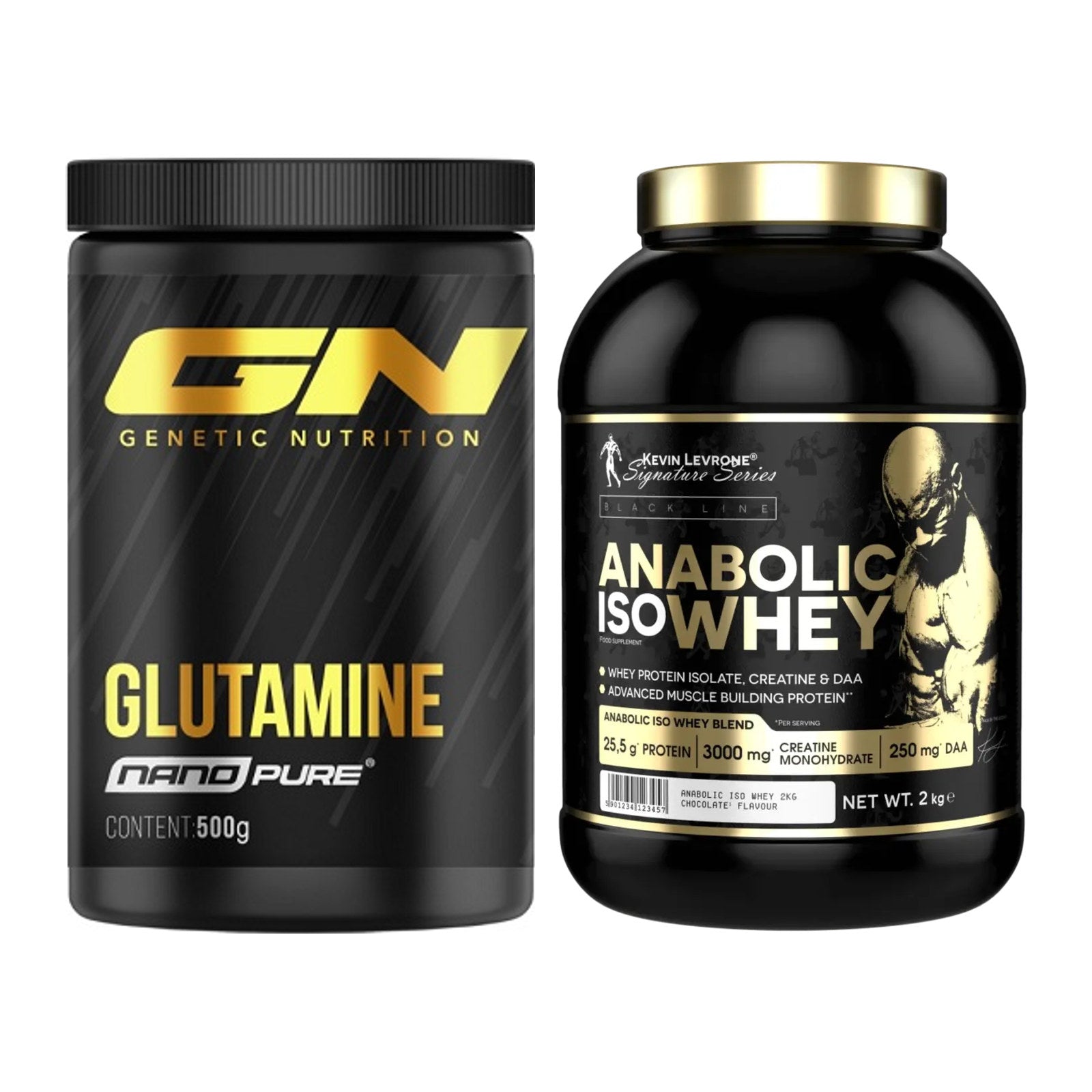 Regenerations-Duo: GN Nano Pure Glutamine + Kevin Levrone Anabolic – alle enthaltenen Artikel