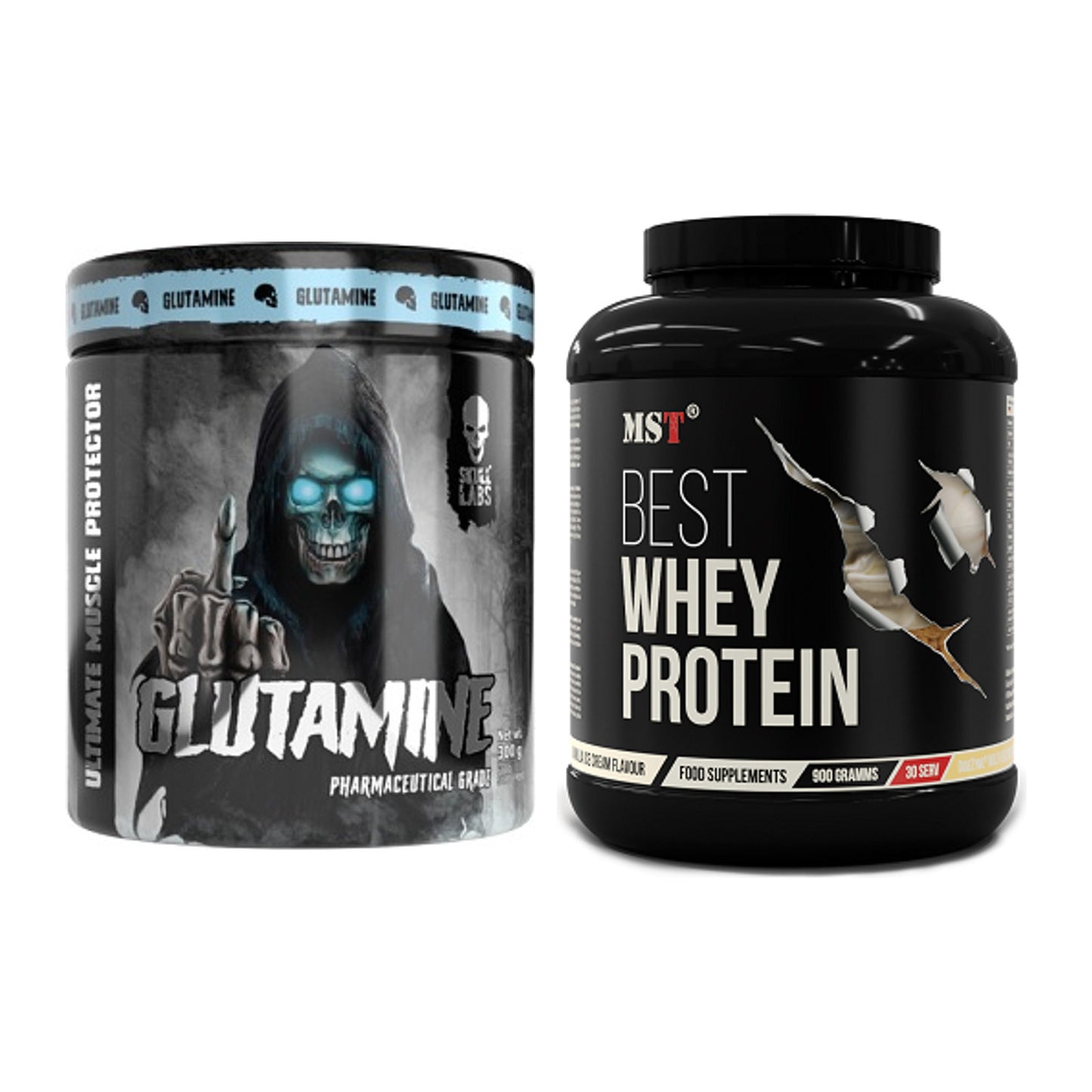 Regenerations-Duo: Skull Labs Glutamine + MST Best Whey Protein – alle enthaltenen Artikel