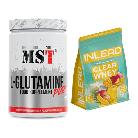 Regenerations-Duo: MST Glutamine + INLEAD Clear Whey Isolate – alle enthaltenen Artikel
