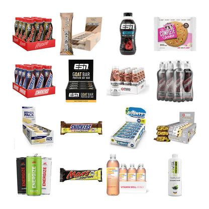 Große Probierbox: Mars High Protein + Barebells Vegan + 18 weitere – alle enthaltenen Artikel