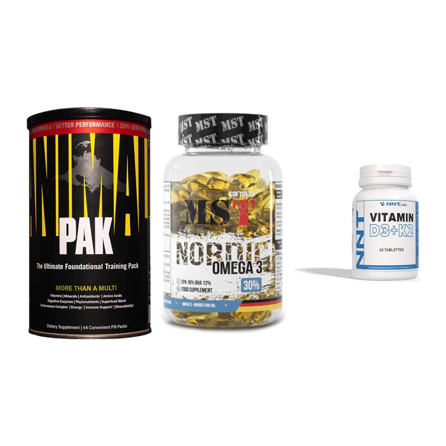 Grundversorgung: Universal + MST Omega 3 + NNT Vitamin – alle enthaltenen Artikel