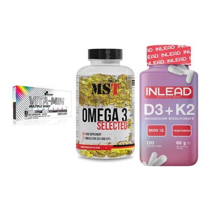 Grundversorgung: Olimp Vita-Min + MST Omega 3 + INLEAD Vitamin – alle enthaltenen Artikel