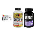 Grundversorgung: Olimp Vita-Min + MST Omega 3 + ESN Vitamin D3 – alle enthaltenen Artikel