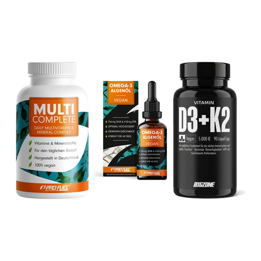 Grundversorgung: ProFuel MULTI + ProFuel Omega 3 + Big Zone – alle enthaltenen Artikel