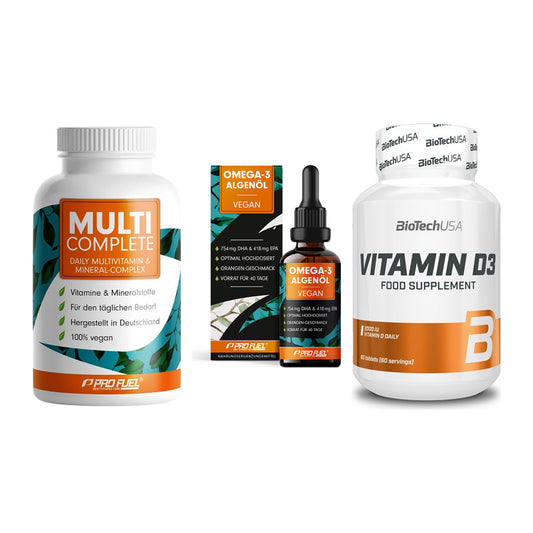 Grundversorgung: ProFuel MULTI + ProFuel Omega 3 + BioTech Vitamin – alle enthaltenen Artikel