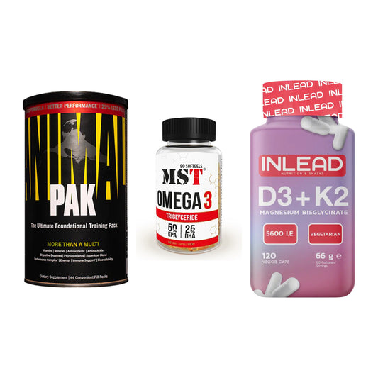 Grundversorgung: Universal + MST Omega 3 + INLEAD Vitamin – alle enthaltenen Artikel