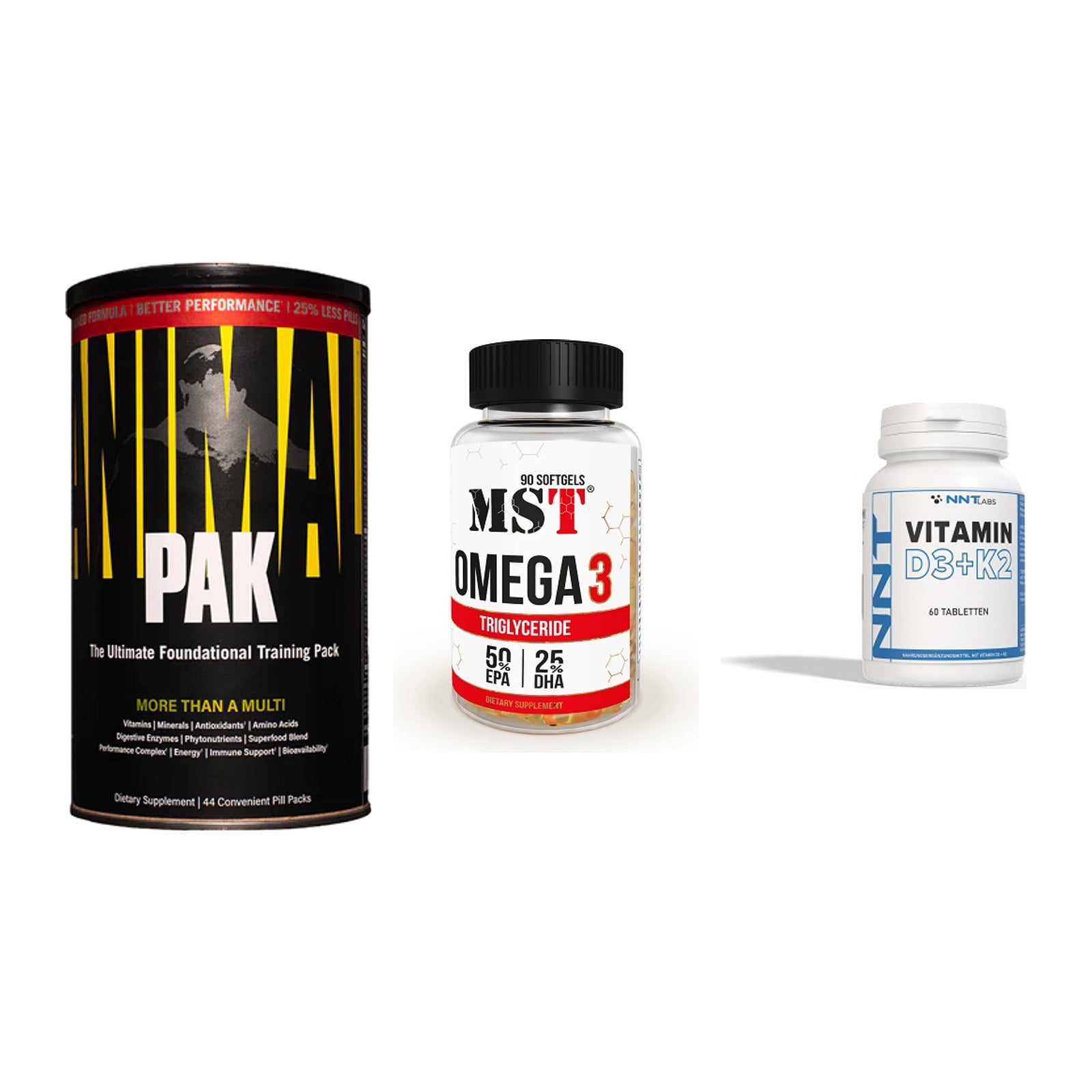 Grundversorgung: Universal + MST Omega 3 + NNT Vitamin – alle enthaltenen Artikel