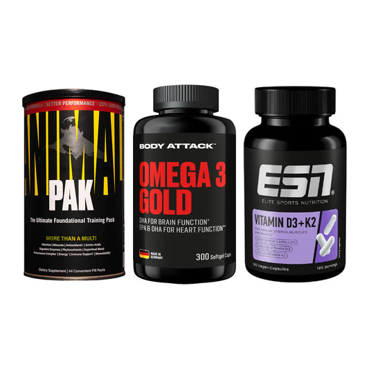 Grundversorgung: Universal + Body Attack + ESN Vitamin D3 – alle enthaltenen Artikel