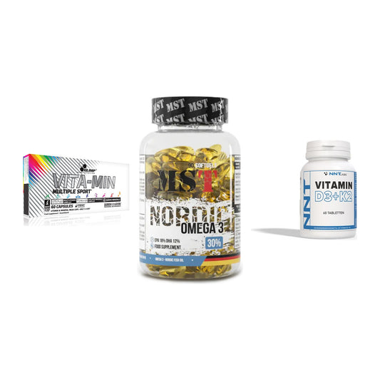 Grundversorgung: Olimp Vita-Min + MST Omega 3 + NNT Vitamin – alle enthaltenen Artikel