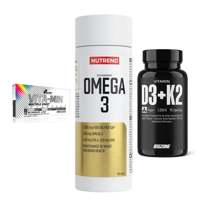Grundversorgung: Olimp Vita-Min + Nutrend Omega 3 + Big Zone – alle enthaltenen Artikel