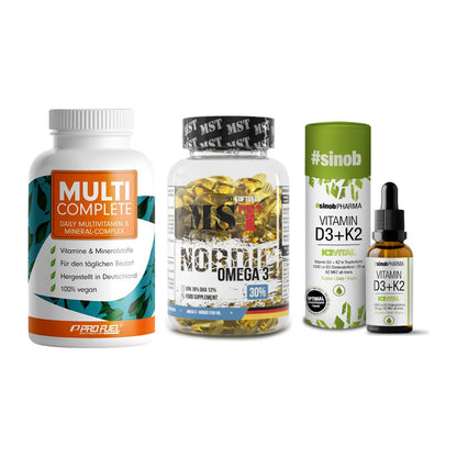Grundversorgung: ProFuel MULTI + MST Omega 3 + Sinob Vitamin – alle enthaltenen Artikel