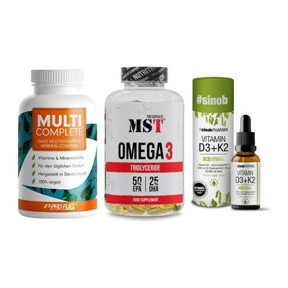 Grundversorgung: ProFuel MULTI + MST Omega 3 + Sinob Vitamin – alle enthaltenen Artikel