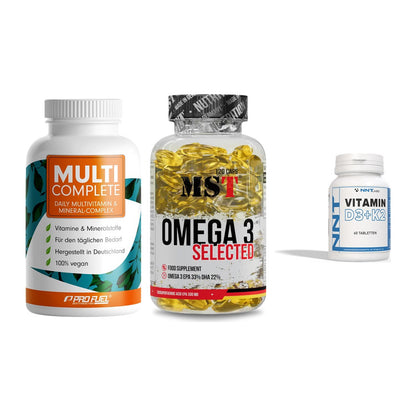 Grundversorgung: ProFuel MULTI + MST Omega 3 + NNT Vitamin – alle enthaltenen Artikel