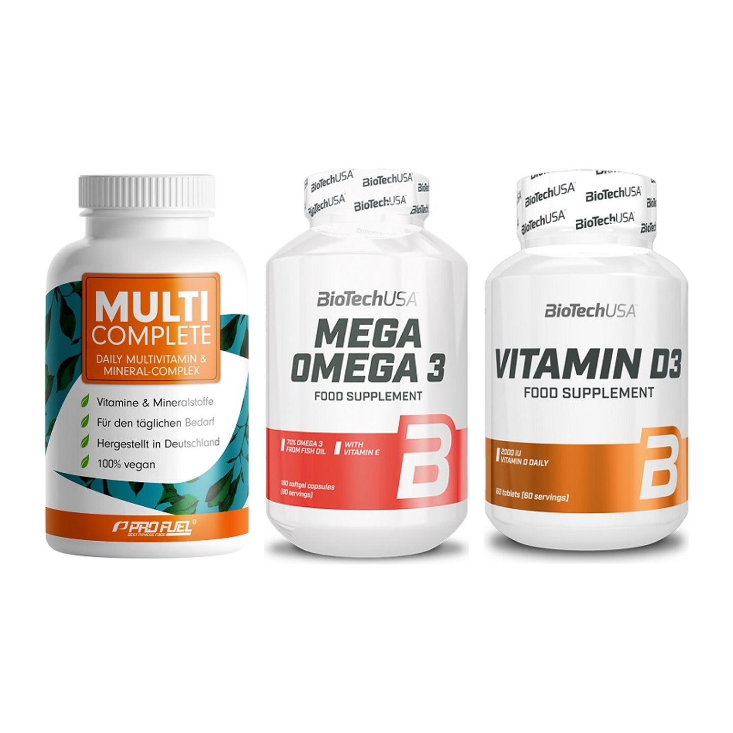 Grundversorgung: ProFuel MULTI + BioTech Mega + BioTech Vitamin – alle enthaltenen Artikel