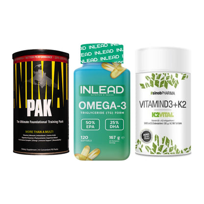 Grundversorgung: Universal + INLEAD Omega-3 + Sinob Vitamin – alle enthaltenen Artikel