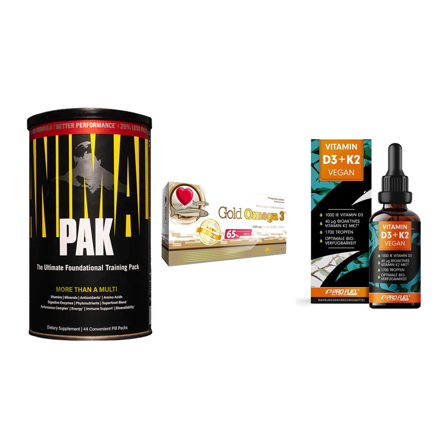 Grundversorgung: Universal + Olimp Omega 3 + ProFuel Vitamin – alle enthaltenen Artikel
