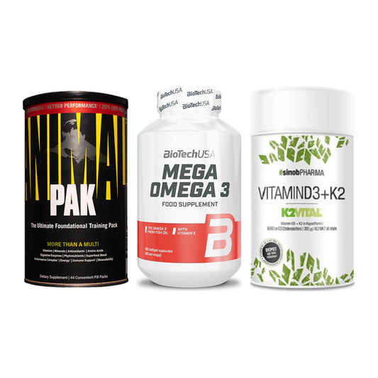 Grundversorgung: Universal + BioTech Mega + Sinob Vitamin – alle enthaltenen Artikel