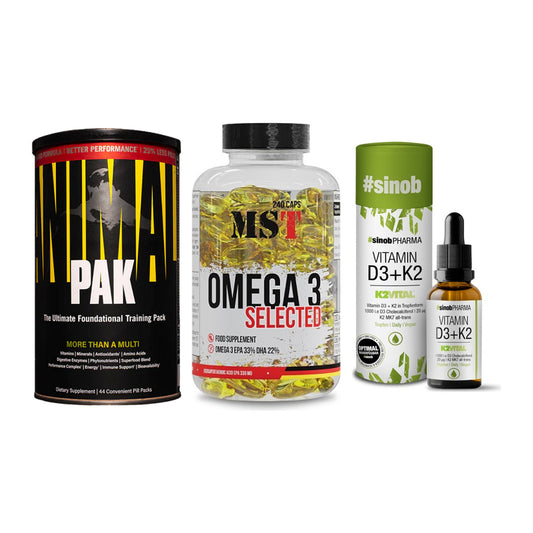 Grundversorgung: Universal + MST Omega 3 + Sinob Vitamin – alle enthaltenen Artikel